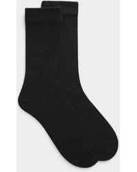 Lindbergh - Solid Bamboo Viscose Dress Socks - Lyst
