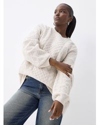 Twik - Mixed Textures Loose Sweater - Lyst