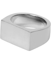 Obakki - Upcycled Rectangular Silver Ring - Lyst