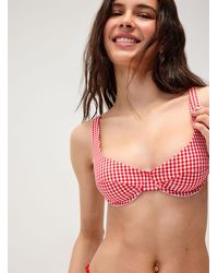 Simon's - Gingham Textured Balconette - Lyst