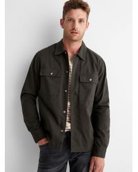 only & sons utility overshirt in beige