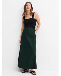 Contemporaine - Finely Textured Flared Maxi Skirt - Lyst