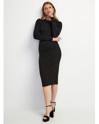 Icône - Thick Knit Pencil Skirt - Lyst
