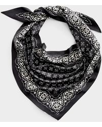 Simon's - Geometric Pattern Triangular Scarf - Lyst