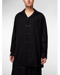 Y-3 - Double Button Placket Long Overshirt (men, Black, Large) - Lyst
