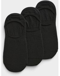Simon's - No-show Foot Liners 3-pack (women, Black, 5-71⁄2) - Lyst