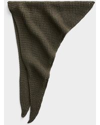 Simon's - Openwork Knit Triangular Scarf - Lyst