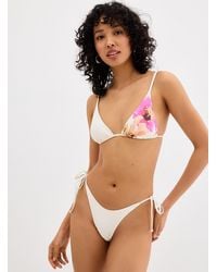 Billabong - White Hibiscus String Cheeky Bottom - Lyst