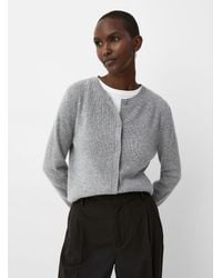 Contemporaine - Wool And Cashmere Plain Cardigan - Lyst