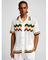 Casablancabrand - Chevron Lace Knit Shirt - Lyst