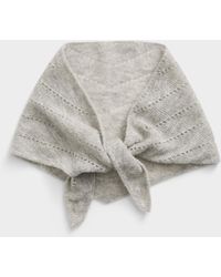 Simon's - Openwork Knit Alpaca Triangle Scarf Exclusive Collection From Italy - Lyst