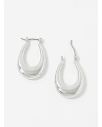 Simon's - Shiny Oval Hoops - Lyst