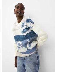 Contemporaine - Touch Of Wool Landscape Jacquard Sweater - Lyst