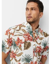 Lindbergh - Tropical Flora Pure Linen Shirt - Lyst
