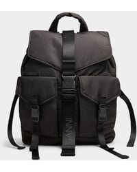 Ganni - Recycled Fabric Backpack - Lyst