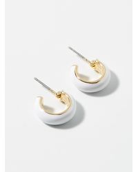 Simon's - Small Enamel Hoops - Lyst