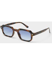 Simon's - Angular Rectangular Sunglasses - Lyst