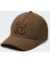HUGO - Embossed Embroidered Logo Monochrome Cap - Lyst