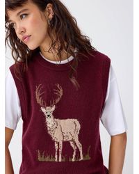 Twik - Jacquard Animal Sweater Vest - Lyst