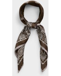 Le 31 - Contrast Paisley Tie Scarf - Lyst