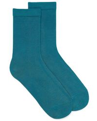 Simon's - Solid Comfortable Socks Made In Portugal - Lyst