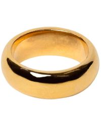 Obakki - Upcycled Minimalist Golden Ring - Lyst