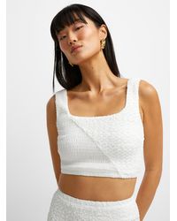 Icône - Textured Cropped Cami - Lyst
