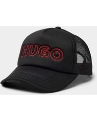HUGO - Red Letters Trucker Cap - Lyst