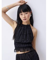 Twik - Pleated Voile Open Back Cami - Lyst
