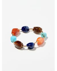 Simon's - Large Colourful Stone Stations Bracelet - Lyst