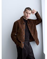 Le 31 - Minimalist Suede Jacket Studio Capsule - Lyst