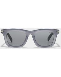 ZEGNA - Sculpted Acetate Rectangular Sunglasses - Lyst