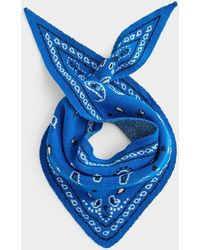 Simon's - Paisley Jacquard Triangular Scarf - Lyst
