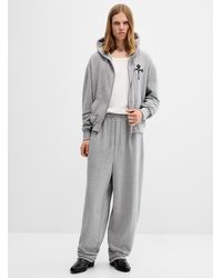 Djab - Gothic Cross Fleece Loose Pant Wide Fit Imported From Seoul - Lyst