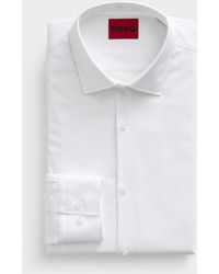HUGO - Jacquard Chevron Shirt Slim Fit - Lyst