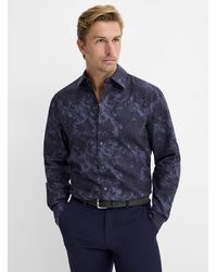 Le 31 - Nocturnal Foliage Oxford Shirt Comfort Fit Circular Manufacturing - Lyst
