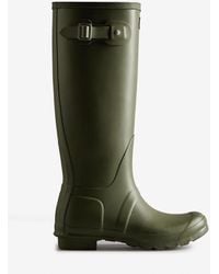 HUNTER - Women's Original Tall Rain Boots Olive Leaf - Lyst
