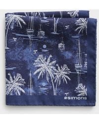 Le 31 - Nocturnal Navigation 100% Silk Pocket Square - Lyst