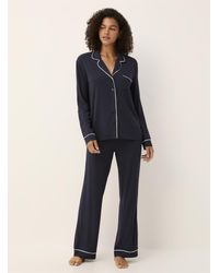 Miiyu - Plain Flowy Piped Pyjama Set - Lyst