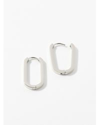 Simon's - Shiny Oval Hoops - Lyst