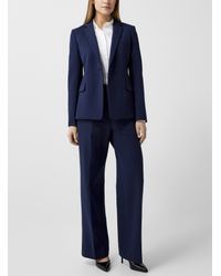 Theory - Stretch Navy Dress Pant Fit: Wide Leg, High Rise - Lyst