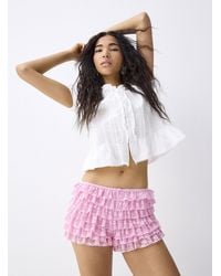 Twik - Ruffled Lace Mini Short - Lyst