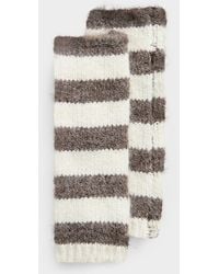 Simon's - Striped Thready Wrist Warmers - Lyst