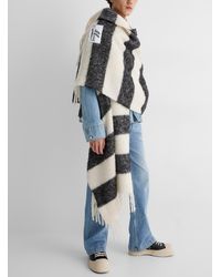 Marni Brushed Wool And Mohair Cape Scarf - White