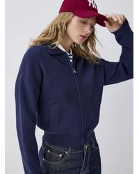 Twik - Zippered Polo Collar Loose Cardigan - Lyst