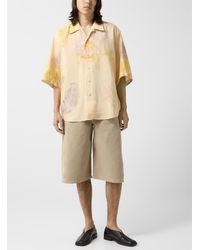Lemaire - Natural Beige Twisted Cotton Bermuda Shorts - Lyst
