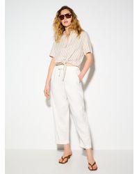 Ichi - Linen Blend Short - Lyst