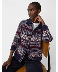 Contemporaine - Crest Buttons Pure Wool Cardigan - Lyst