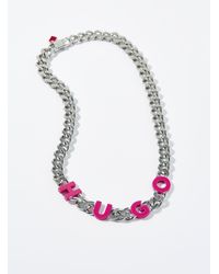 HUGO - Pink Letters Chain - Lyst