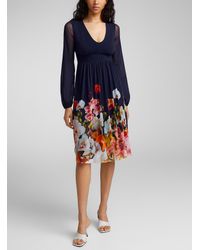 Fuzzi - Floral Tulle Dress - Lyst